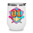 Baseball Drip Jersey Number 1 For Players & 1th Birthday Wine Tumbler Baseball Drip Jersey Number 1 For Players & 1th Birthday Wine Tumbler