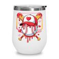 Baseball Heart Valentines Day Baseball Ice Cream Drip Boys Wine Tumbler
