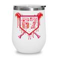 Baseball Ice Cream Drip Number 67 Meme Valentine Couple Love Wine Tumbler