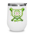 Baseball Icecream St Patrick's Day Lucky Charm Shamrock Drip Wine Tumbler Baseball Icecream St Patrick's Day Lucky Charm Shamrock Drip Wine Tumbler