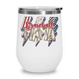 Baseball Mama Lightning Bolt Checkered Varsity Mother's Day Wine Tumbler