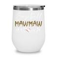 Baseball Mawmaw Leopard Baseball Heart Wine Tumbler