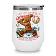 Baseball Player Christmas Gingerbread Smashing Through Snow Wine Tumbler