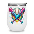 Baseball Player Ice Cream Drip Wine Tumbler