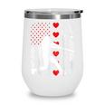 Baseball Silhouette Heart USA Flag Hearts American Boys Kids Wine Tumbler