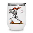Baseball Skeleton Spooky Boys Halloween Baseball Player Wine Tumbler Baseball Skeleton Spooky Boys Halloween Baseball Player Wine Tumbler