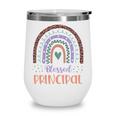 Blessed Principal Back To School Boho Rainbow Premium Tri-Blend Wine Tumbler