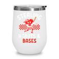 Boys Baseball Valentines Day Stealing Hearts Valentine Kids Wine Tumbler