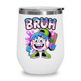 Bruh Baseball Drip Boys Youth Ice Cream Dripping Baseball Wine Tumbler