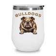 Bulldogs Back To School Spirit Wine Tumbler