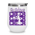 Bulldogs Cheer Back To School Cheerleading Spirit P Wine Tumbler