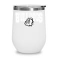 Bulldogs High School Spirit Fan Team Bulldog Back To School Wine Tumbler