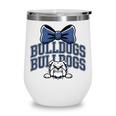 Bulldogs Mascot Team Spirit Sports Fan Back To School Wine Tumbler