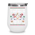 Christmas Baseball Bats Catcher Mitts Holiday Tee Wine Tumbler