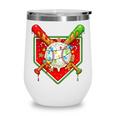 Christmas Baseball Ice Cream Drip Men Women Kids Wine Tumbler