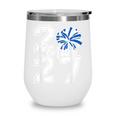 Class Of 2027 Cheer Blue Senior 2027 Back To School Wine Tumbler