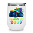 Class Of 2039 Monster Truck Kindergarten Back To School Boys Wine Tumbler