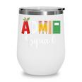 Cute Admin Squad Crew Team Back To School Office Staff Team Wine Tumbler
