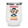 Cute Baseball Fan Weekend Forecast Change Of Beer And Hotdog Wine Tumbler