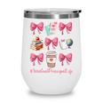 Cute Coquette Bows Assistant Principal Life Back To School Wine Tumbler Cute Coquette Bows Assistant Principal Life Back To School Wine Tumbler