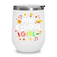 Cute Preschool Girl First Day Of School Back To School Wine Tumbler Cute Preschool Girl First Day Of School Back To School Wine Tumbler