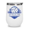 Cyclones Volleyball Back To School Spirit B Wine Tumbler
