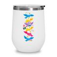 Eagle Colorful Rainbow Back To School Kids Boys Girls Wine Tumbler