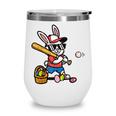 Easter Bunny Baseball Player Batter Rabbit Boys Kids Men Wine Tumbler