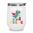 First Day Pre-K Back To School Dinosaur Wine Tumbler