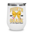 Fourth Grade Back To School First Day Pencil Bow 2025 Girls Wine Tumbler Fourth Grade Back To School First Day Pencil Bow 2025 Girls Wine Tumbler