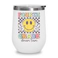 Fourth Grade Dream Team Smile Face Back To School 4th Grade Wine Tumbler Fourth Grade Dream Team Smile Face Back To School 4th Grade Wine Tumbler