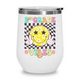 Girls 2nd Grade Vibes Smile Face Back To School Second Grade Wine Tumbler Girls 2nd Grade Vibes Smile Face Back To School Second Grade Wine Tumbler