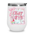 Girls Kindergarten Coquette Bow Pink Preppy Back To School Wine Tumbler Girls Kindergarten Coquette Bow Pink Preppy Back To School Wine Tumbler