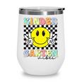 Girls Kindergarten Vibes Smile Face Back To School Kinder Wine Tumbler