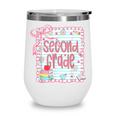 Girls Second Grade Coquette Bow Pink Preppy Back To School Wine Tumbler
