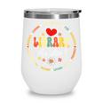 Groovy Librarian School Library Assistant Day Back To School Wine Tumbler Groovy Librarian School Library Assistant Day Back To School Wine Tumbler