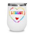 Groovy Literacy Team Reading Appreciation Back To School Wine Tumbler Groovy Literacy Team Reading Appreciation Back To School Wine Tumbler