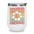 Groovy School Counselor Cute Daisy Flower Back To School Wine Tumbler Groovy School Counselor Cute Daisy Flower Back To School Wine Tumbler
