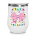 Hello Fifth Grade Coquette Bow 5th Grade Back To School Girl Wine Tumbler Hello Fifth Grade Coquette Bow 5th Grade Back To School Girl Wine Tumbler