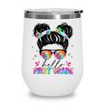 Hello First Grade Shirt Messy Bun Tie Dye Back To School Wine Tumbler Hello First Grade Shirt Messy Bun Tie Dye Back To School Wine Tumbler