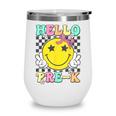 Hello Pre-K Coquette Bow Back To School Preschool Girl Wine Tumbler