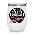 Highschool Girls Back To School 2025 First Day A Junior Wine Tumbler