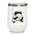 Japanese Grumpy Frog Baseball Player Baseball Wine Tumbler Japanese Grumpy Frog Baseball Player Baseball Wine Tumbler