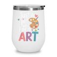 Just a Girl Who Loves Art Cute Back To School Kids Girls Wine Tumbler Just a Girl Who Loves Art Cute Back To School Kids Girls Wine Tumbler