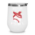 Just A Girl Who Loves Baseball Cute Retro Baseball Lover Wine Tumbler Just A Girl Who Loves Baseball Cute Retro Baseball Lover Wine Tumbler
