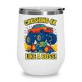 Kids 4k Boys Back To School Shirt Monster Truck Crushing 4k Wine Tumbler Kids 4k Boys Back To School Shirt Monster Truck Crushing 4k Wine Tumbler