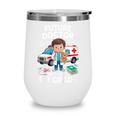 Kids Future Doctor 1st Grade Student Back To School Boy Kids Wine Tumbler