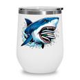 Kids Shark With School Books Back To School Shark Lovers Wine Tumbler Kids Shark With School Books Back To School Shark Lovers Wine Tumbler