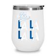 LA Baseball Fan Christmas FA La La Holiday Blue Theme Wine Tumbler