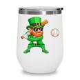 Leprechaun Playing Baseball St Patricks Day Sport Boys Wine Tumbler Leprechaun Playing Baseball St Patricks Day Sport Boys Wine Tumbler